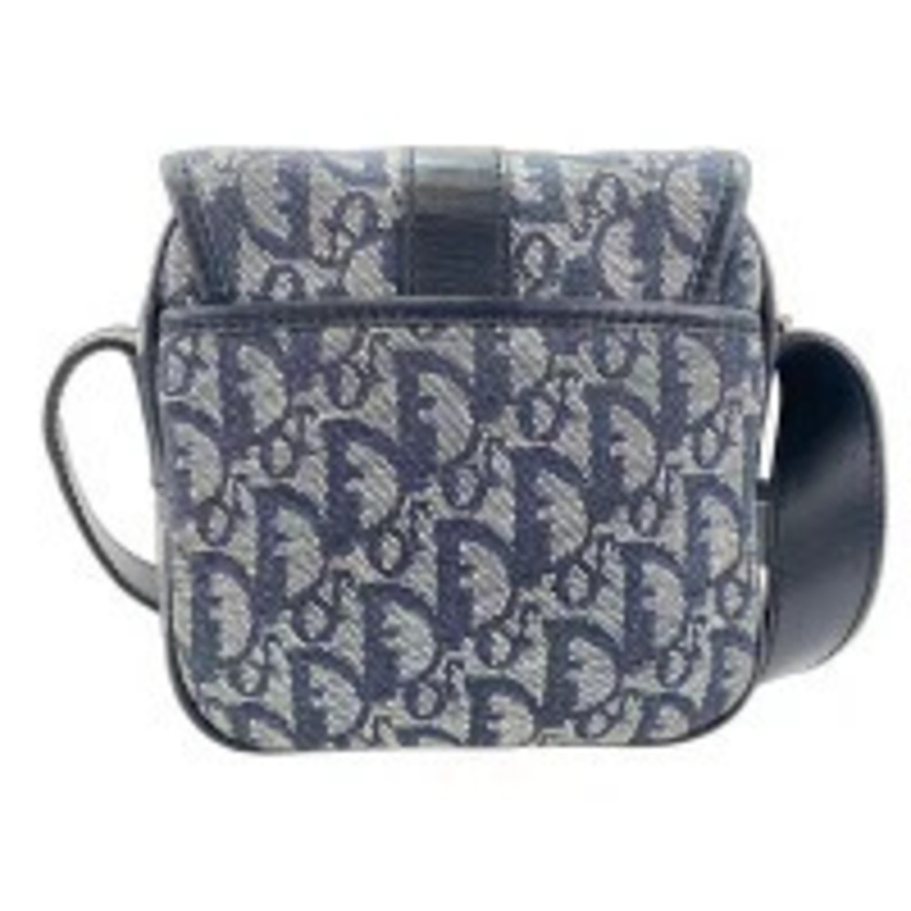 Christian Dior Canvas Dior Diorissimo Shoulder Bag Gray